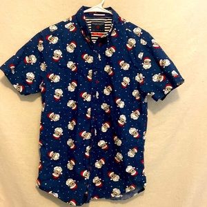 Denim&Flower mens Small "Cool Santa" button up
